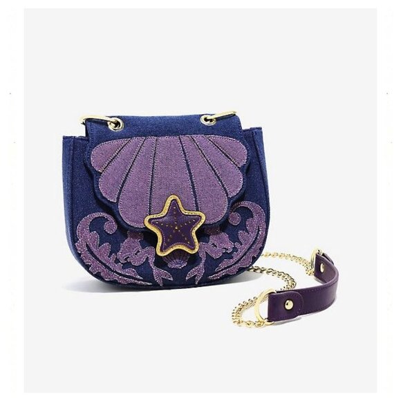 Loungefly Disney The Little Mermaid Ariel Denim Saddle Bag - BoxLunch Exclusive